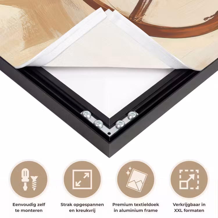 Kerst - Slee - Kerstman Textielframe zwart klein -USP_feed_closeupNL