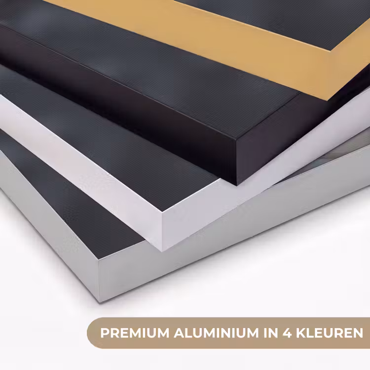 Kerstbal - Versierd - Blauw Textielframe zwart klein -USP_kleurenNL