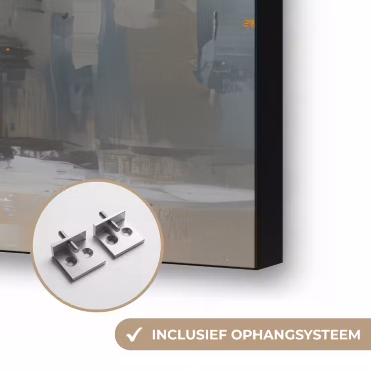 Kerstboom - Cadeaus - Rood - Goud Textielframe zwart klein -USP_ophangsysteemNL