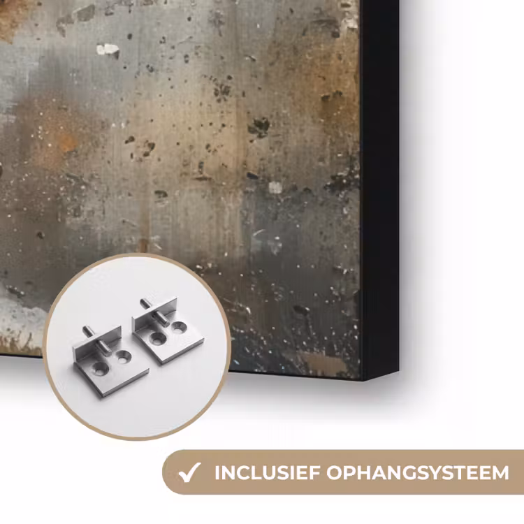 Kerstboom - Vintage - Kerst - Cadeau Textielframe zwart klein -USP_ophangsysteemNL