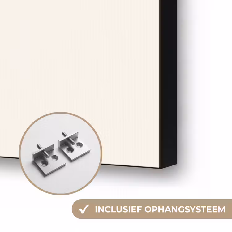 Kerstkrans - Kerst - Goud - Beige Textielframe zwart klein -USP_ophangsysteemNL