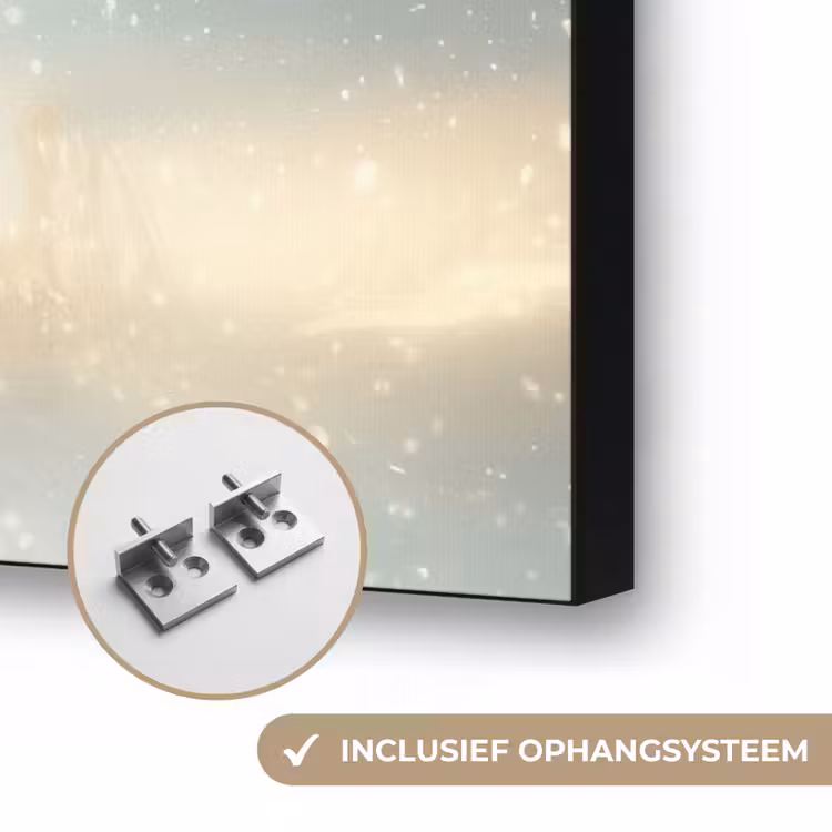Kerstmagie - Winterwoud - Rendier Textielframe zwart klein -USP_ophangsysteemNL