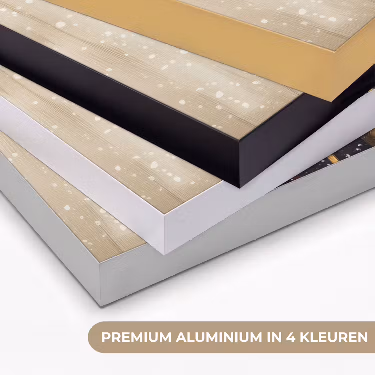 Kerstman - Rendier - Sneeuw - Kleurrijk Textielframe zwart klein -USP_kleurenNL