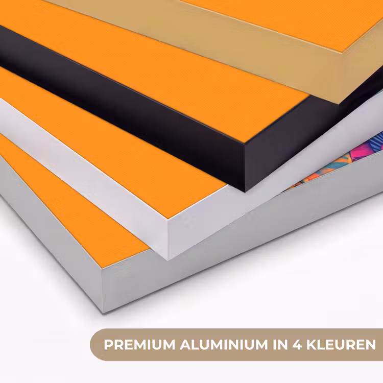 Kimono - Hondje - Bloemenkroon - Oranje Textielframe zwart klein -USP_kleurenNL