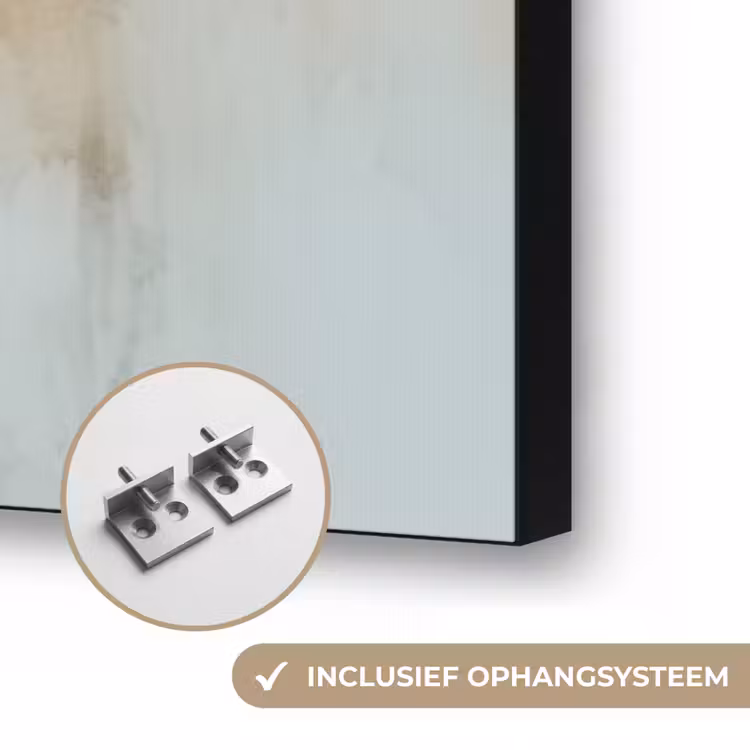 Kind - Moeder - Waterverfschilderij Textielframe zwart klein -USP_ophangsysteemNL