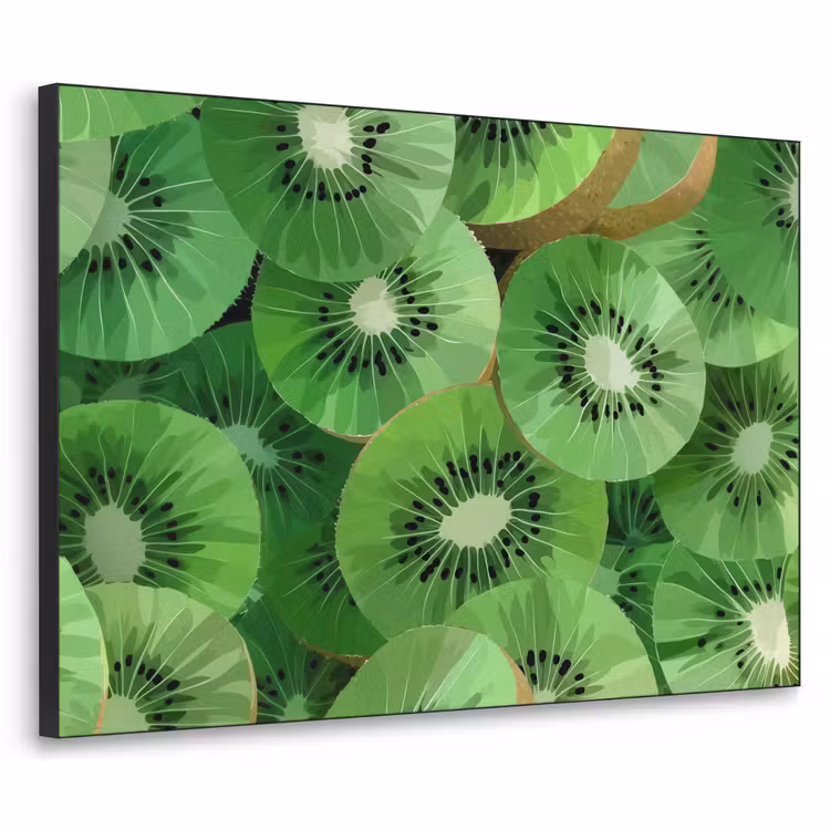 Kiwi - Groen - Pitten Textielframe - compleet frame klein -3d