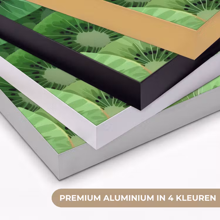 Kiwi - Groen - Pitten Textielframe zwart klein -USP_kleurenNL