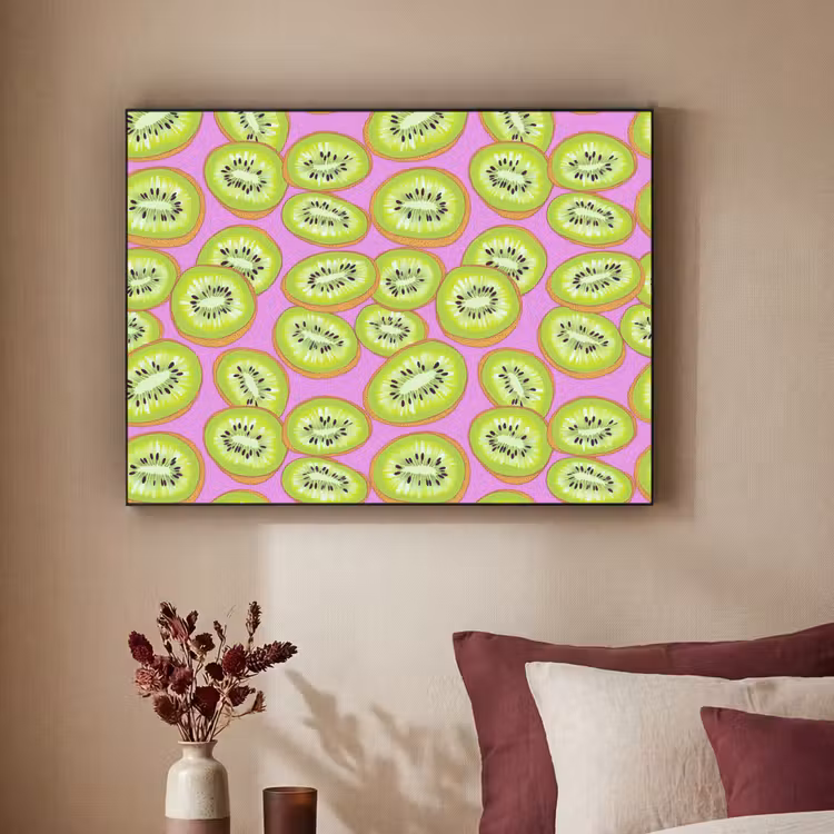 Kiwi - Speels - Groen Textielframe zwart klein 947 -sfeer1