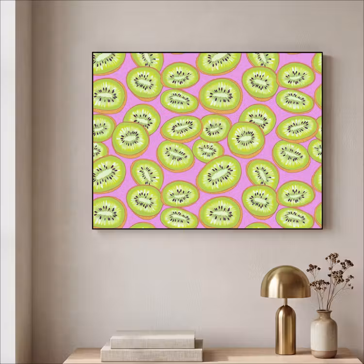 Kiwi - Speels - Groen Textielframe zwart klein 947 -sfeer2
