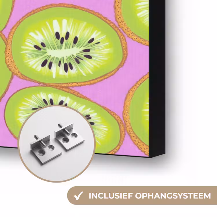Kiwi - Speels - Groen Textielframe zwart klein 947 -USP_ophangsysteemNL