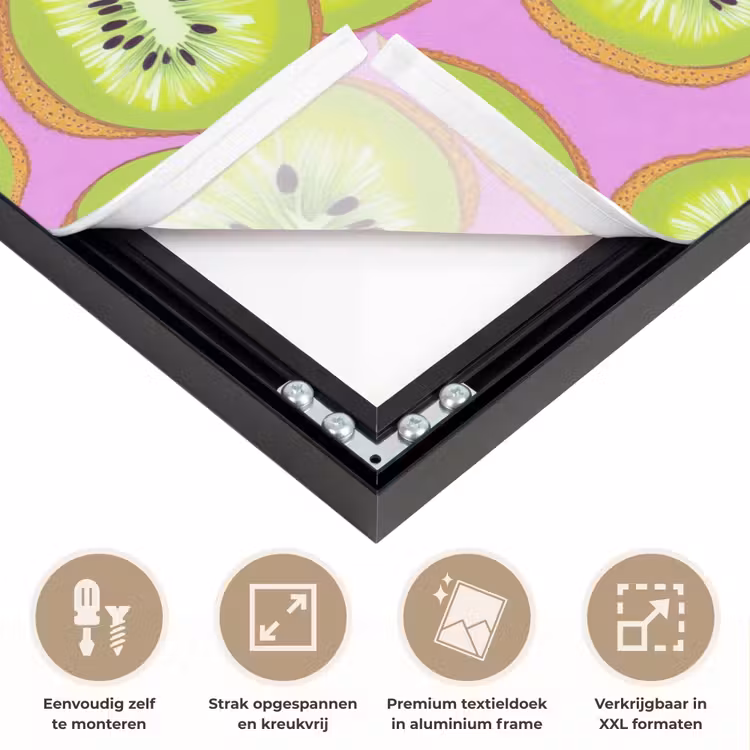 Kiwi - Speels - Groen Textielframe zwart klein 947 -USP_feed_closeupNL