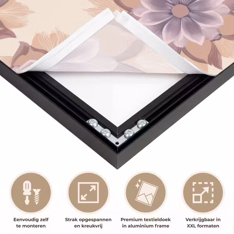 Klassiek - Patroon - Paars Textielframe zwart klein 947 -USP_feed_closeupNL