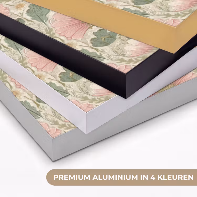 Klassiek - Patroon - Roze Textielframe zwart klein 947 -USP_kleurenNL