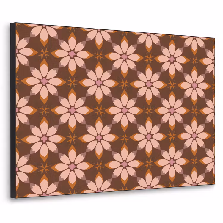 Klassiek - Retro - Bruin Textielframe zwart klein 947 -3d