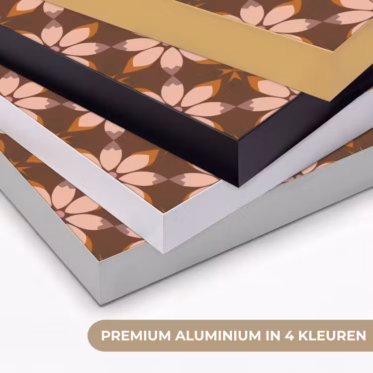 Klassiek - Retro - Bruin Textielframe zwart klein 947 -USP_kleurenNL