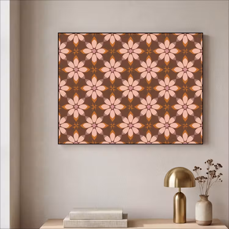 Klassiek - Retro - Bruin Textielframe zwart klein 947 -sfeer2