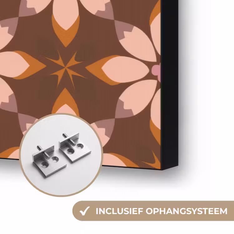 Klassiek - Retro - Bruin Textielframe zwart klein 947 -USP_ophangsysteemNL