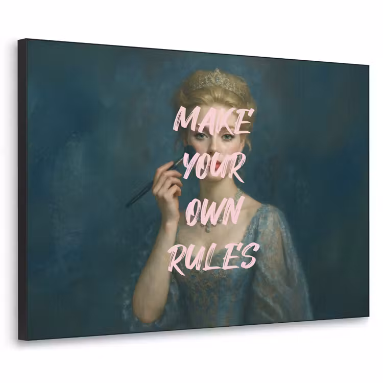 Klassiek - Sierlijk - Roze Textielframe zwart klein -3d