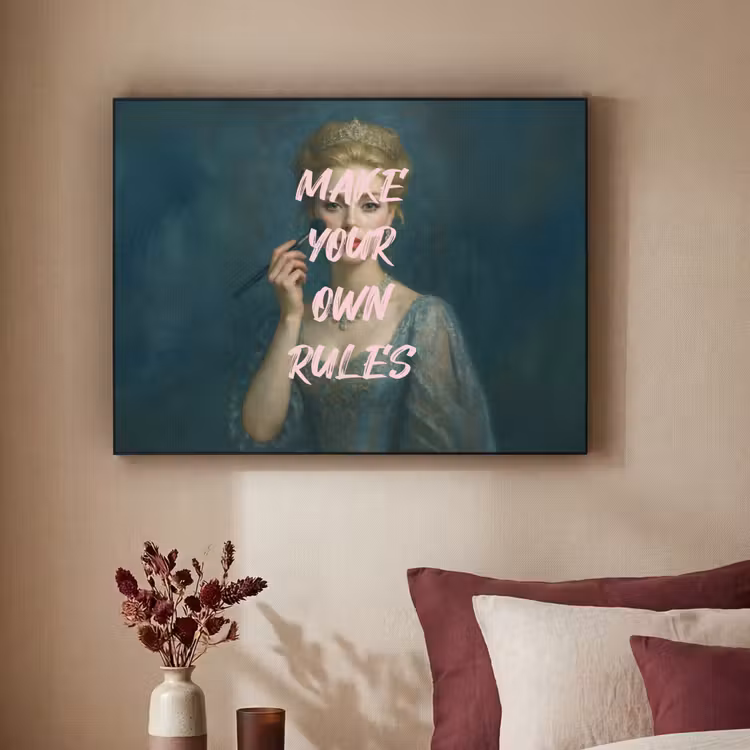 Klassiek - Sierlijk - Roze Textielframe - compleet frame klein -sfeer1