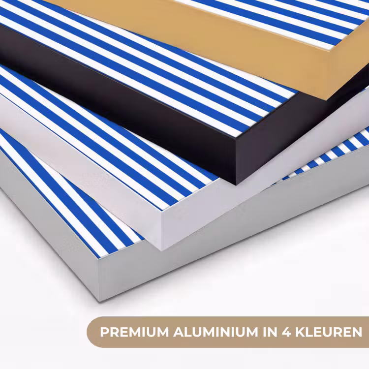 Klassiek - Strepen - Blauw Textielframe zwart klein 947 -USP_kleurenNL
