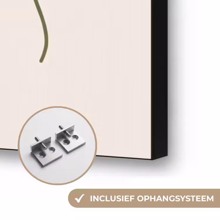 Kleding - Waslijn - Zomer - Lijntekening - Groen Textielframe zwart klein -USP_ophangsysteemNL