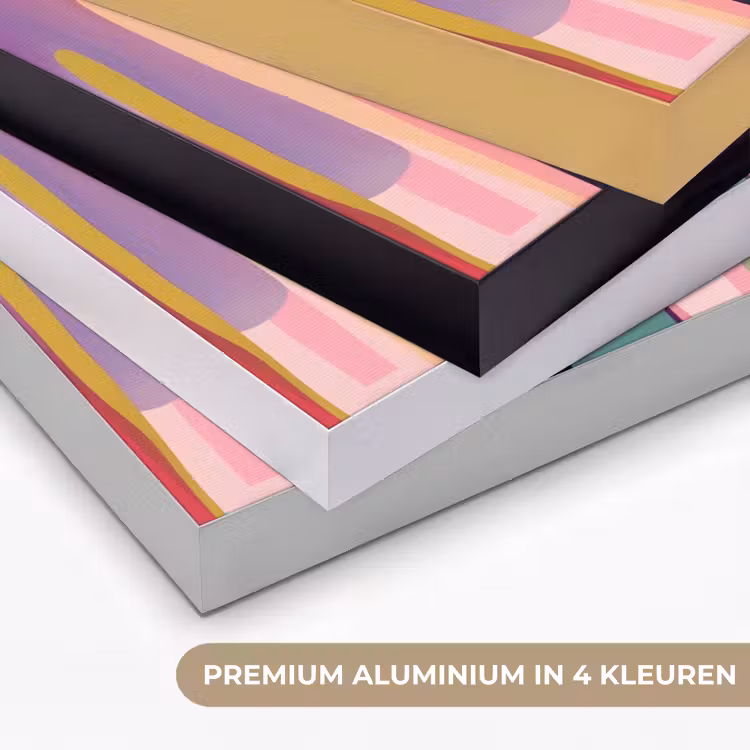 Kleurbanen - Verticaal - Kleurrijk Textielframe zwart klein -USP_kleurenNL