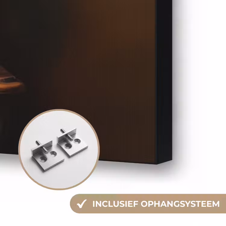 Kleuren - Boeket - Vaas - Hout Textielframe zwart klein -USP_ophangsysteemNL
