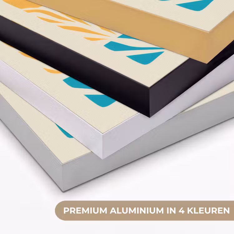 Kleurrijk - Abstract - Bloemen - Patronen Textielframe zwart klein -USP_kleurenNL