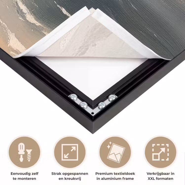 Klif - Zee - Boom Textielframe zwart klein -USP_feed_closeupNL
