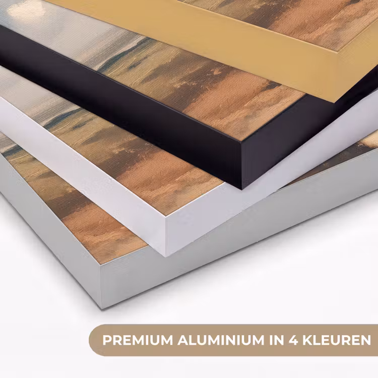 Klif - Zee - Boom Textielframe zwart klein -USP_kleurenNL
