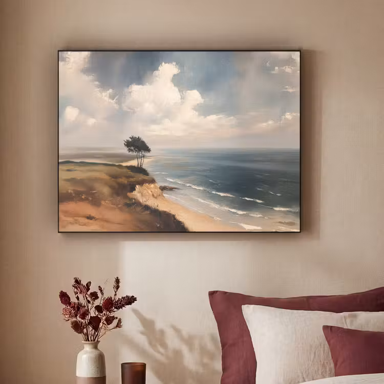 Klif - Zee - Boom Textielframe - compleet frame klein -sfeer1