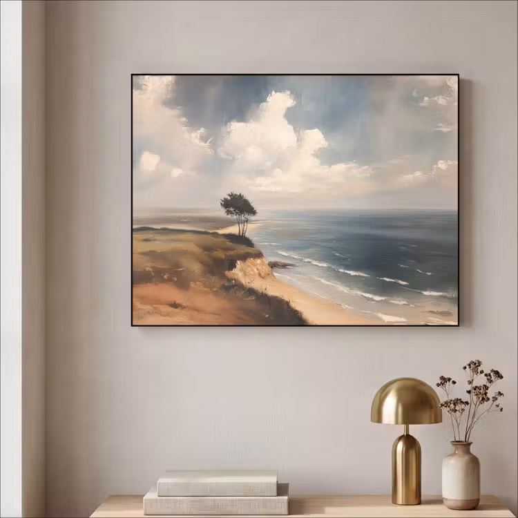 Klif - Zee - Boom Textielframe - compleet frame klein -sfeer2