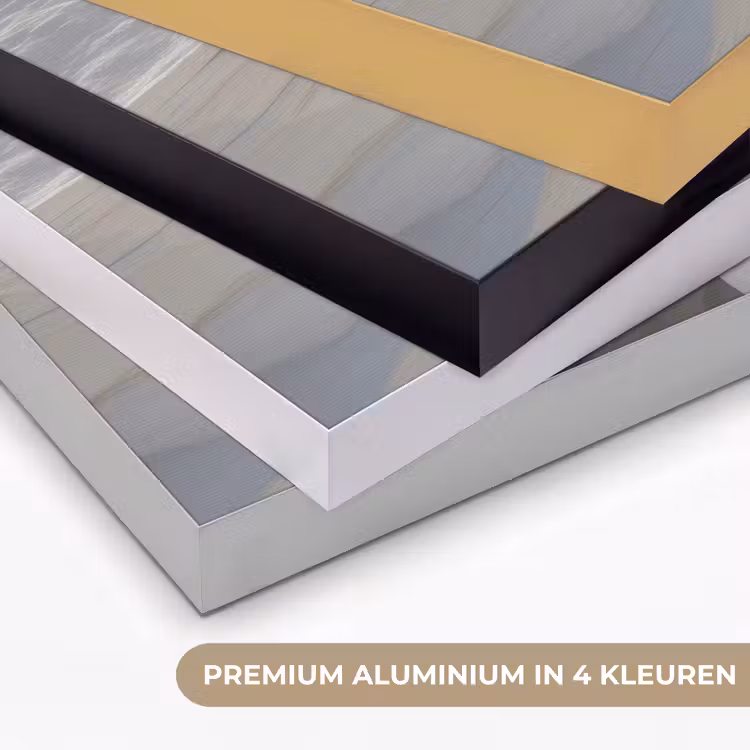Kloof - Wit - Sneeuw Textielframe zwart klein -USP_kleurenNL