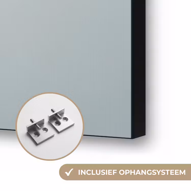 Koe - Zwart - Wit - Kok Textielframe zwart klein -USP_ophangsysteemNL
