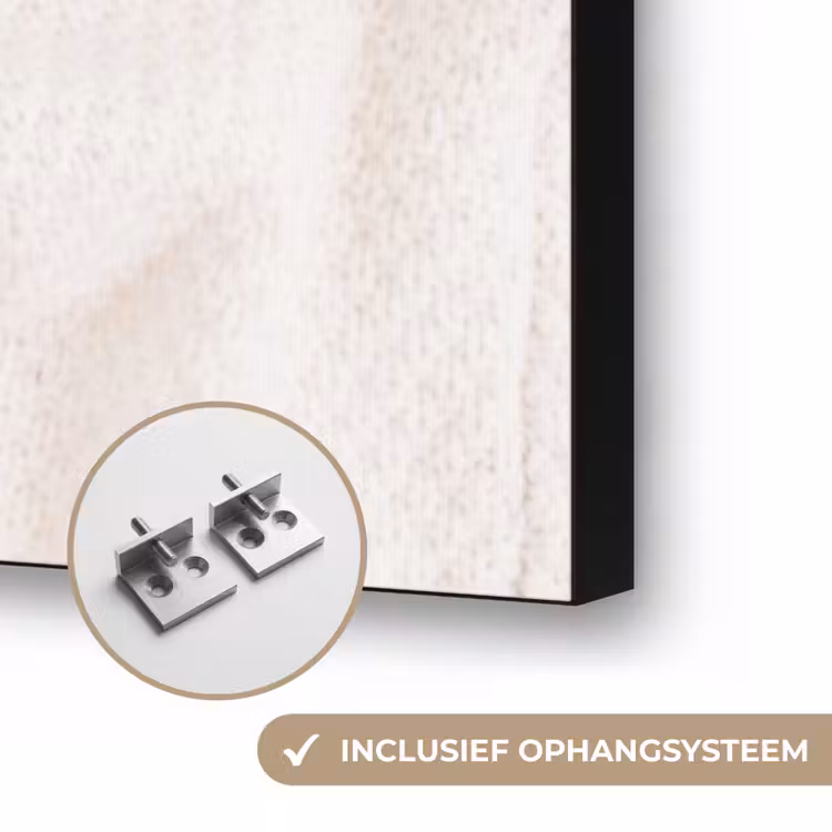 Koffie - Lepel - Mok Textielframe zwart klein -USP_ophangsysteemNL