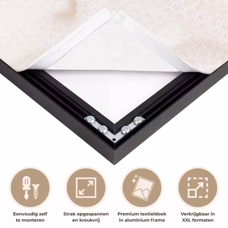 Koffie - Lepel - Mok Textielframe zwart klein -USP_feed_closeupNL