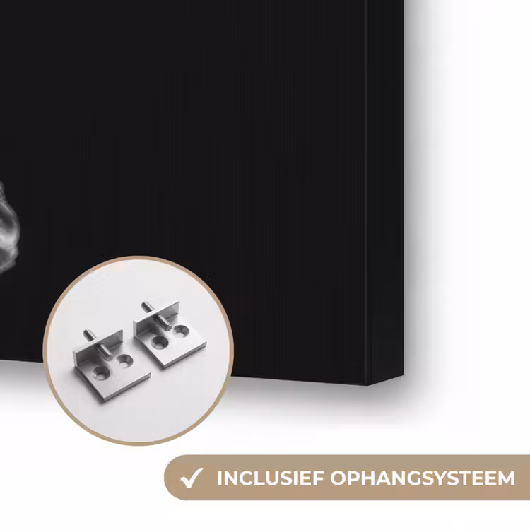 Koi - Vissen - Water - Zwart Textielframe zwart klein -USP_ophangsysteemNL
