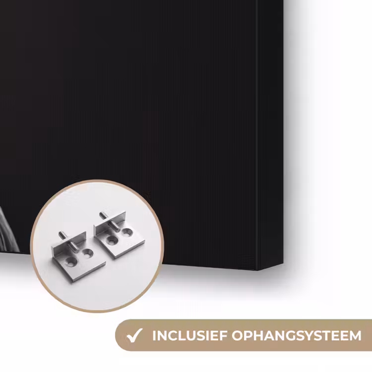 Kok - Rood - Kip Textielframe zwart klein -USP_ophangsysteemNL