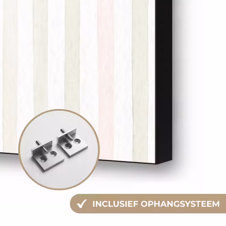 Kokosnoot - Drank - Tropisch - Illustratie - Zomer Textielframe zwart klein -USP_ophangsysteemNL