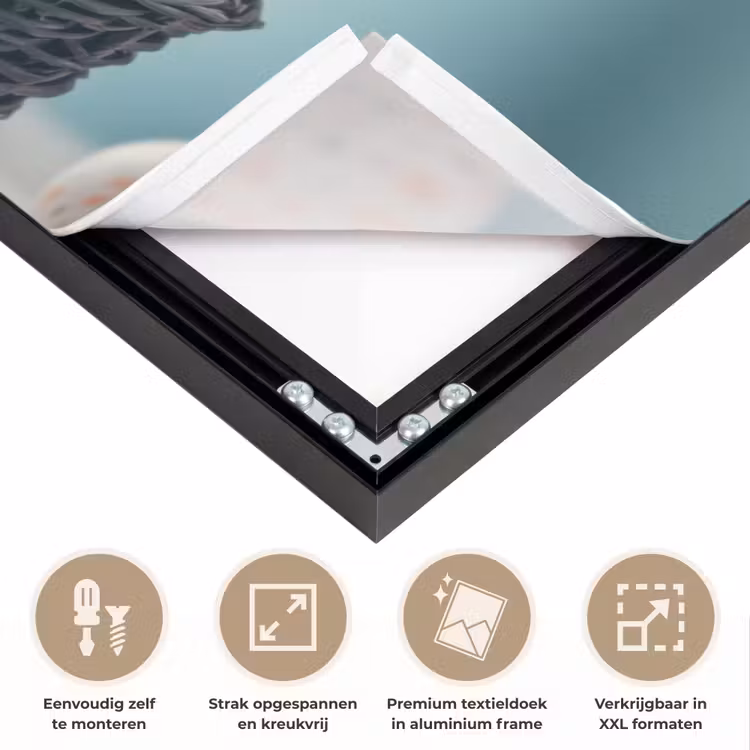 Konijn - Eieren - Mand Textielframe zwart klein -USP_feed_closeupNL