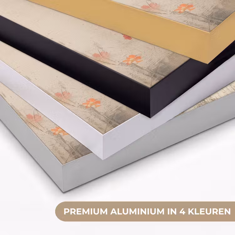 Konijnen - Bloemen - Eieren Textielframe zwart klein -USP_kleurenNL