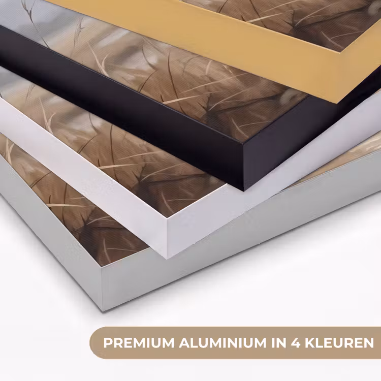 Kraanvogel - Natuur - Realistisch Textielframe zwart klein -USP_kleurenNL