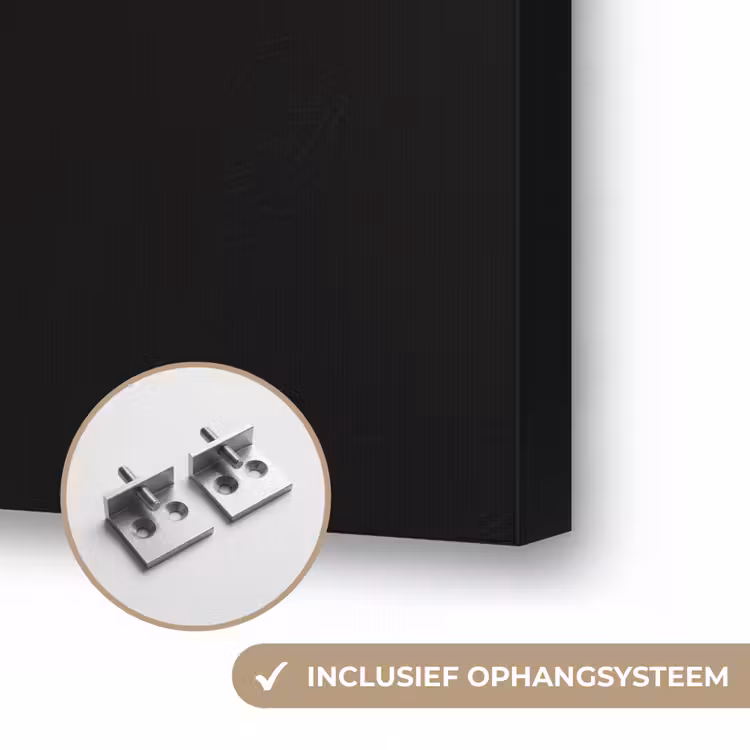 Krab - Rood - Vissen - Schaaldieren Textielframe zwart klein -USP_ophangsysteemNL