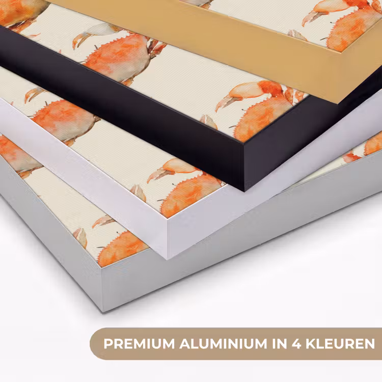 Krabben - Patroon - Oranje Textielframe zwart klein 947 -USP_kleurenNL