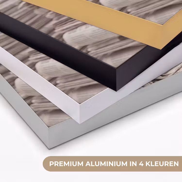 Kranten - Stapel - Nieuws - Vintage - Beige Textielframe zwart klein -USP_kleurenNL