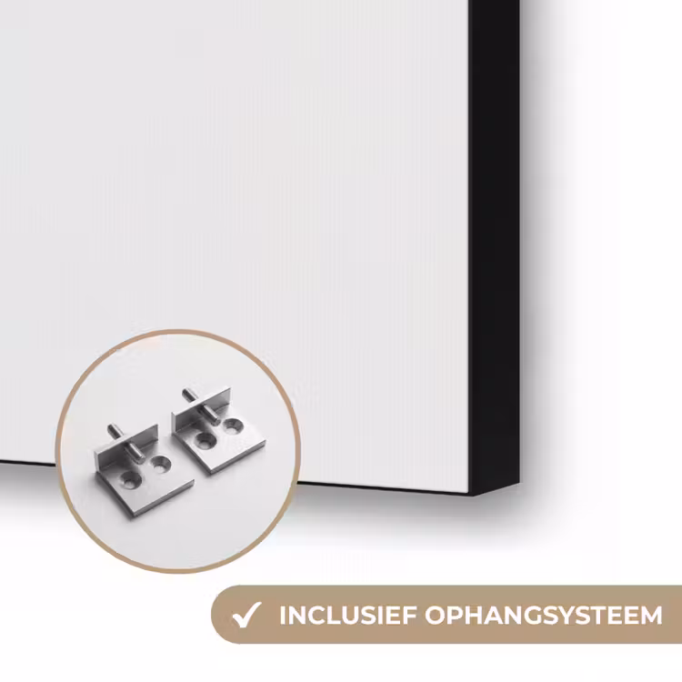 Kreeft - Glossier - Groen - Wit Textielframe zwart klein -USP_ophangsysteemNL
