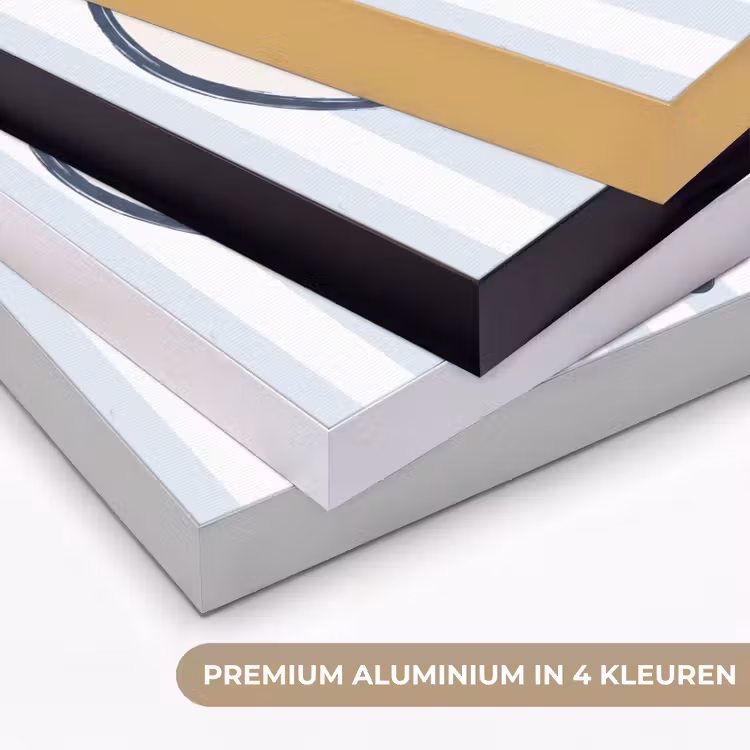 Kreeft - Illustratie - Liefde - Blauw - Decoratie Textielframe zwart klein -USP_kleurenNL