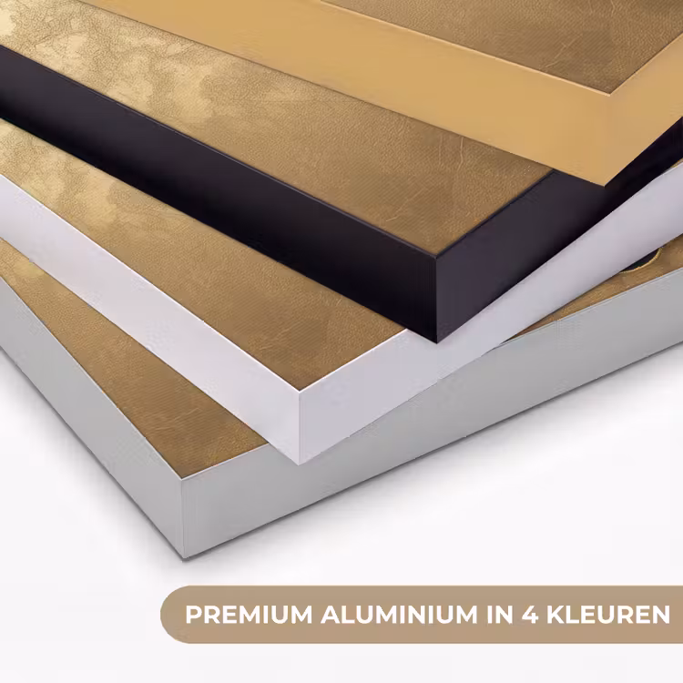 Kreeft - Zwart - Goud - Luxe Textielframe zwart klein -USP_kleurenNL