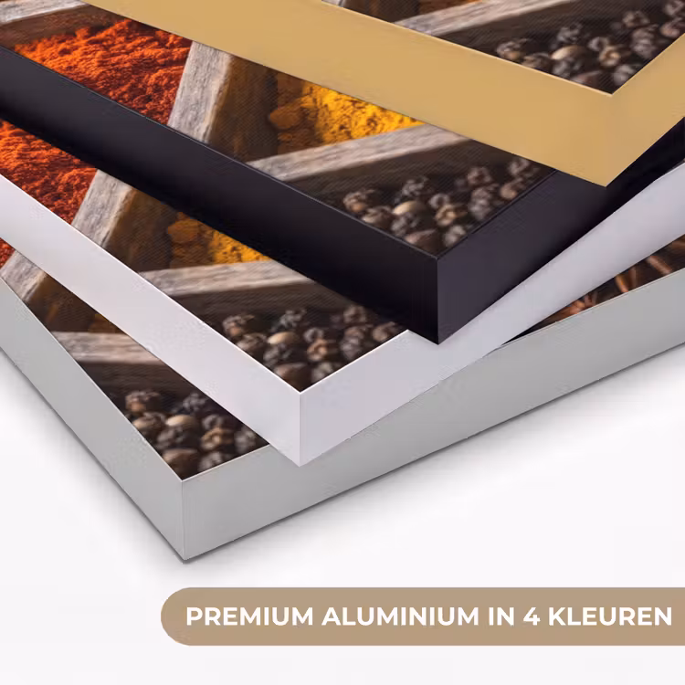 Art frame - Kruiden - Houten - Eten - Kruiden - Houten - Eten Textielframe zwart klein