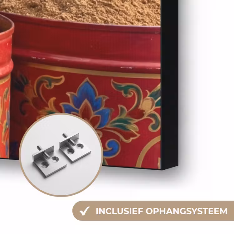 Art frame - Kruiden - Manden - Markt - Kruiden - Manden - Markt Textielframe zwart klein